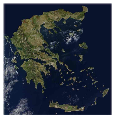 Χάρτης Ελλάδας δορυφορικός