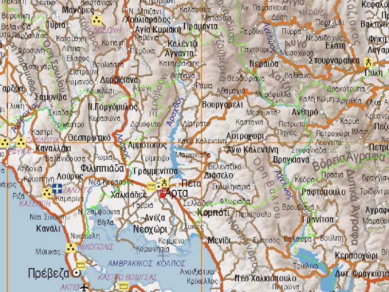 Χάρτης νομού Αρτας
