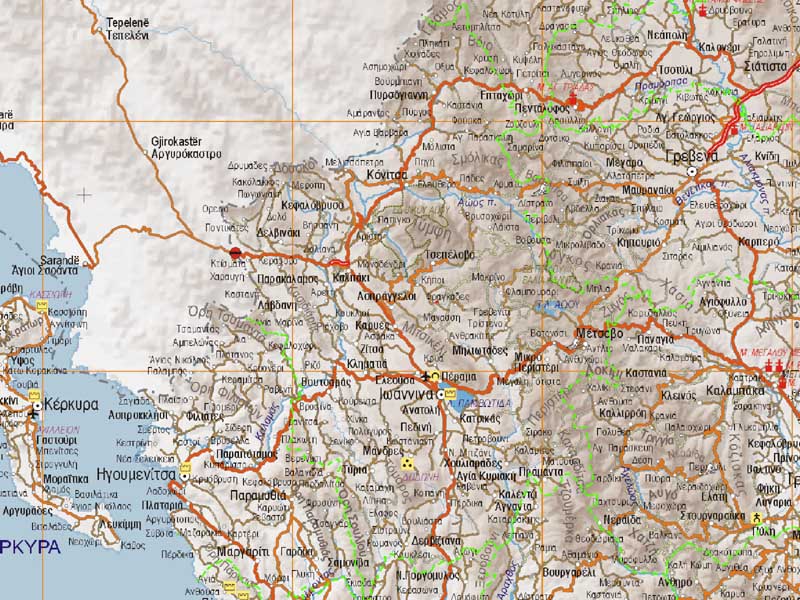 Χάρτης νομού Ιωαννίνων