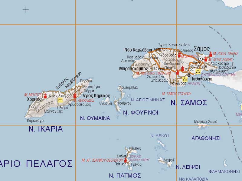 Χάρτης νομού Σάμου